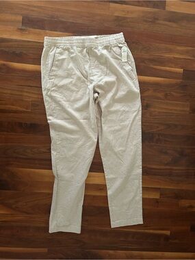 GAP Men's/teens  Light Beige Elastic-Waist Linen Pant Size small